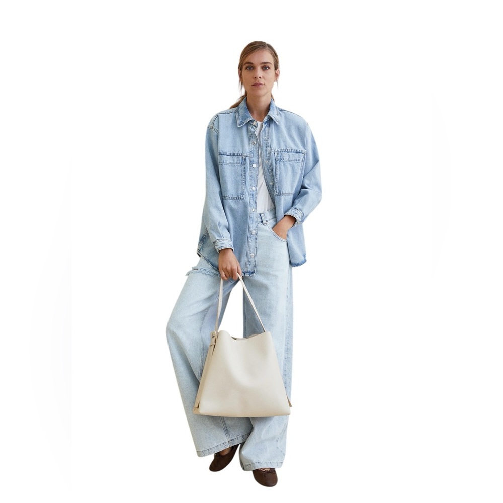 Mango Shopper bag with buckle.